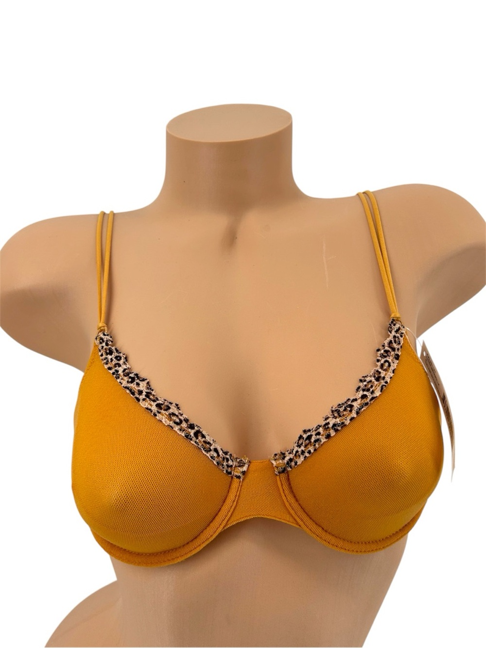 NWT Cosabella Cider Brown Leopard Print Celine Molded Bra Size 34B NEW